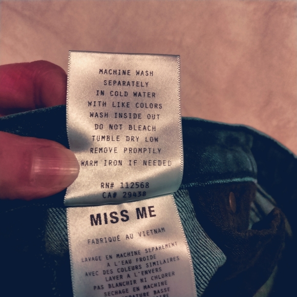 Miss Me Women's Embroidered Ankle Skinny Raw Hem Jeans Sz 26 Spring Fall Summer - Picture 8 of 12